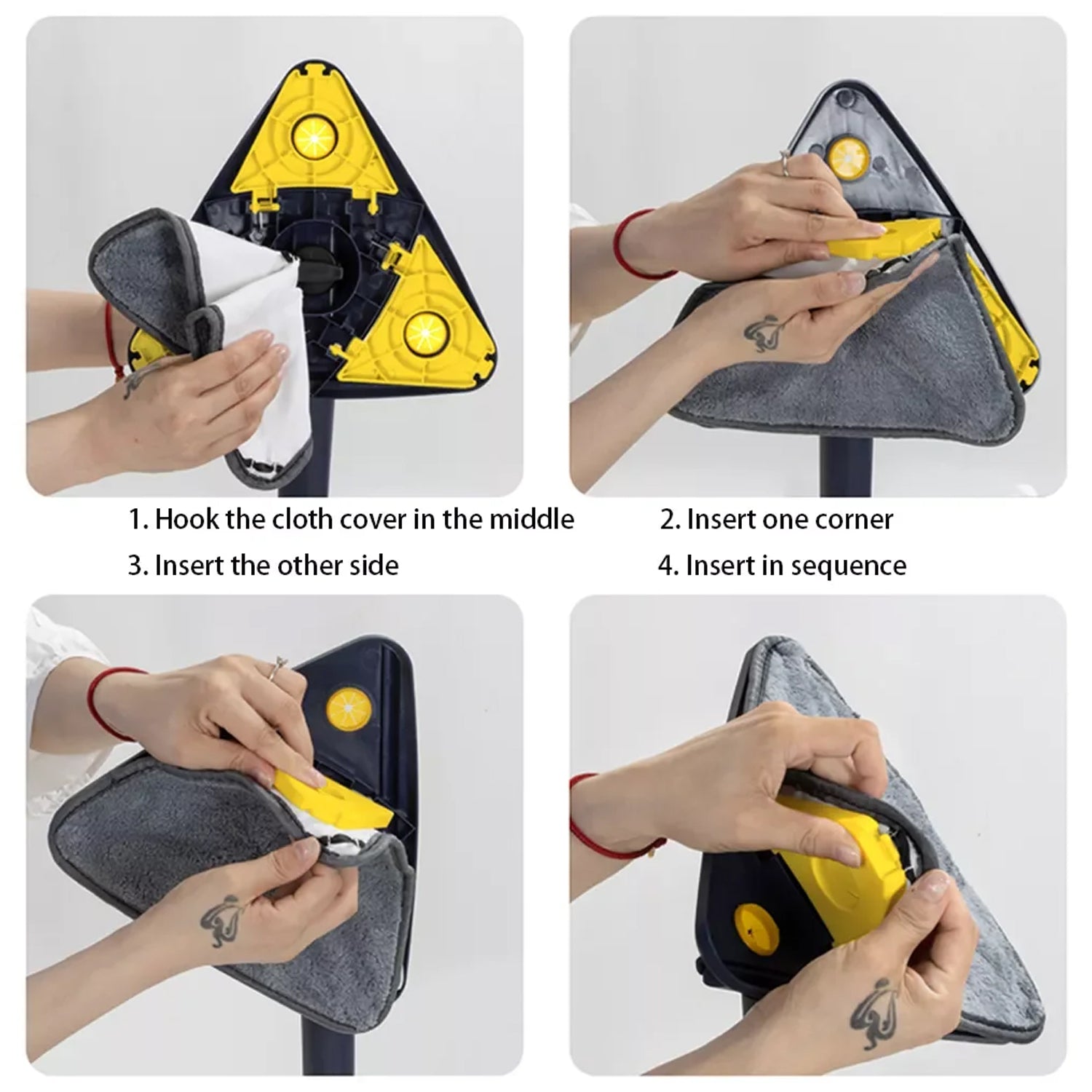 7725 Rotatable Adjustable Triangle Cleaning Mop Triangle Mop with Stainless Steel Long Handle Push-Pull Squeezing Cleaning Mop Dry & Wet Mop for Floor Windows (1 Pc) 7725 Rotatable Adjustable Triangle Cleaning Mop Triangle Mop with Stainless Steel Long Handle Push-Pull Squeezing Cleaning Mop Dry & Wet Mop for Floor Windows (1 Pc)